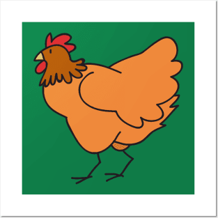 Red Chicken Posters and Art